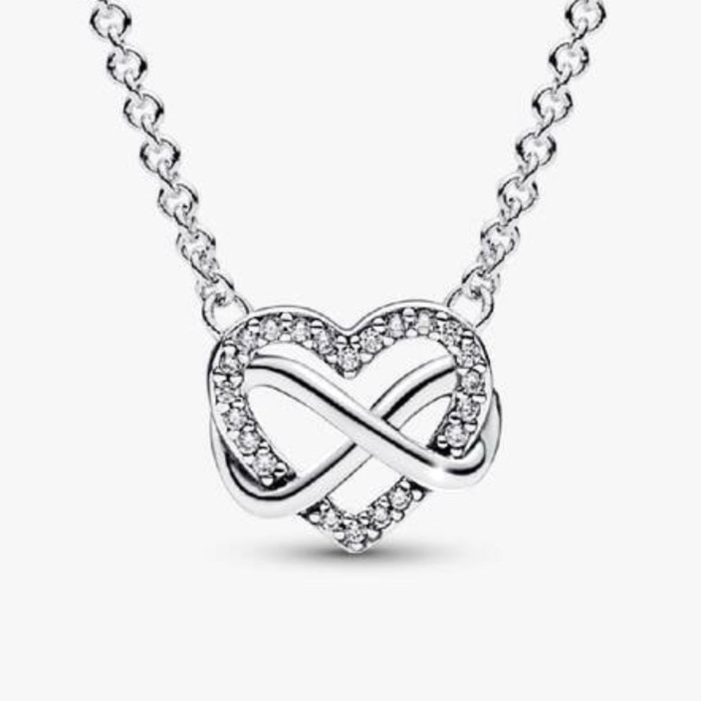Pandora Sterling Silver Heart Infinity Necklace | S925 ALE | With Box
